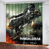 2025 NEW The Mandalorian Yoda Curtains Pattern Blackout Window Drapes